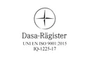 Certificazione UNI EN ISO 9001:2015, Dasa-Rägister, IQ-1225-17